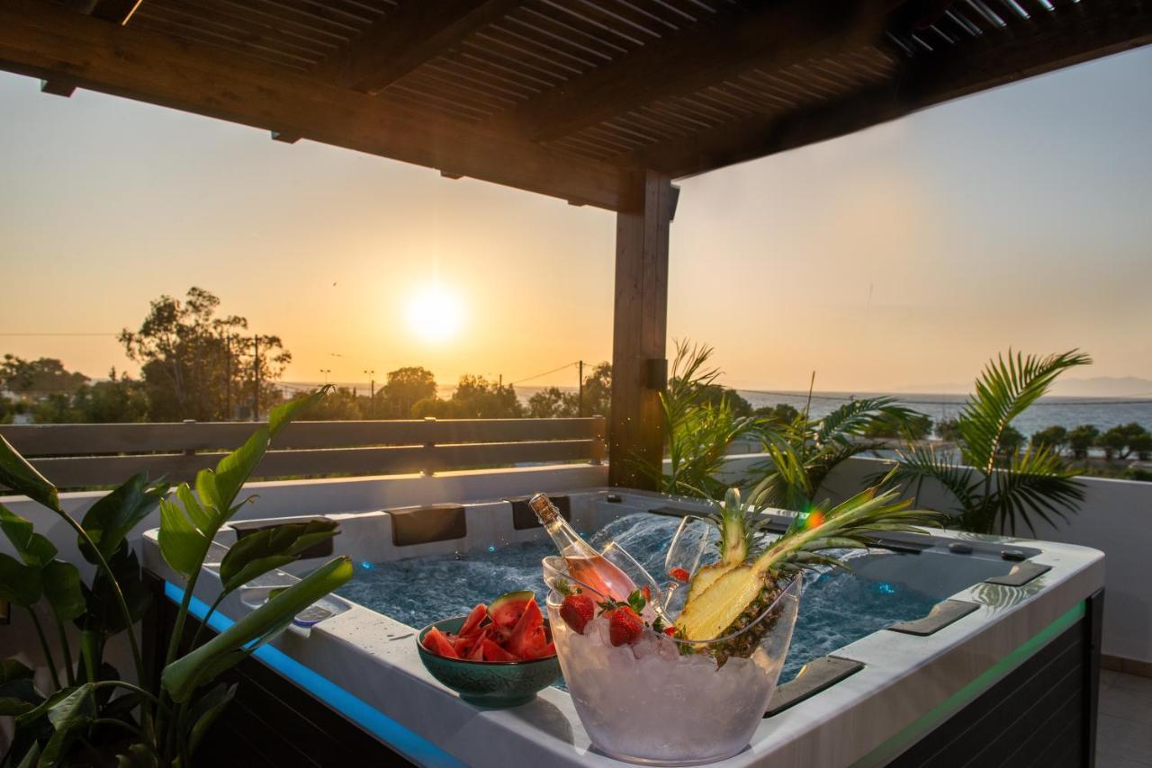 Odyssea Top View & Hot Jacuzzi Front Beach Κρεμαστή Εξωτερικό φωτογραφία