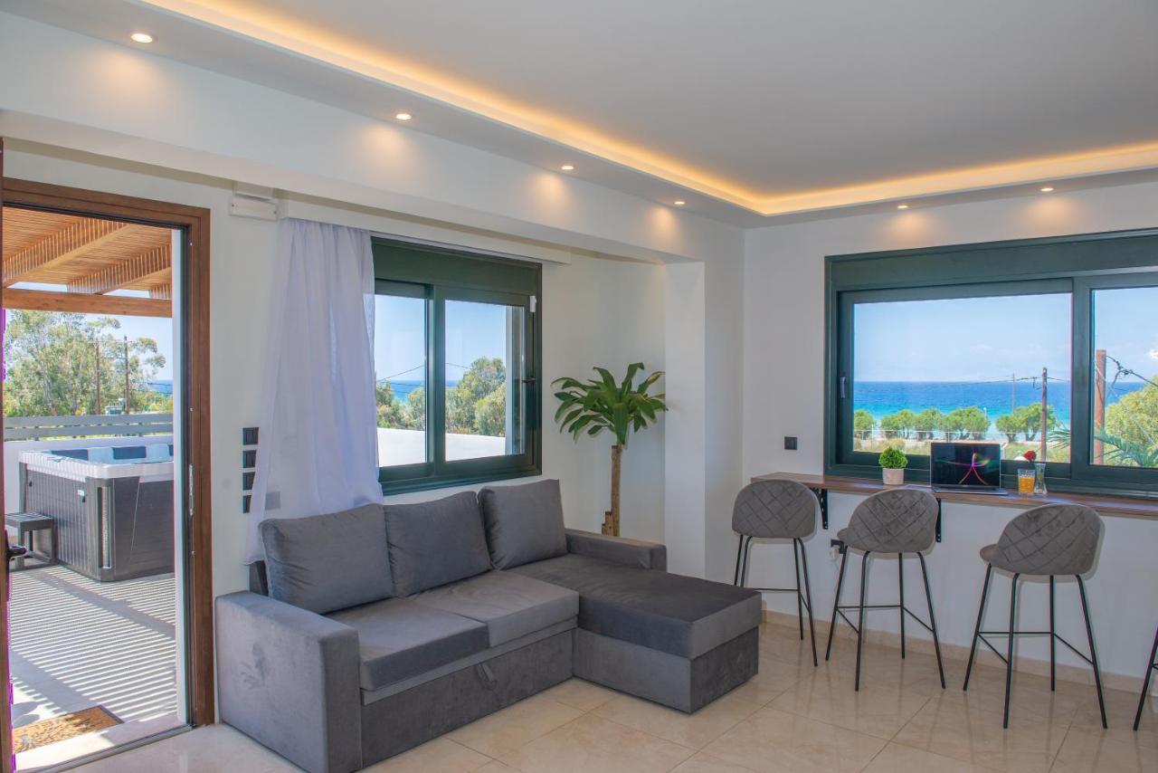 Odyssea Top View & Hot Jacuzzi Front Beach Κρεμαστή Εξωτερικό φωτογραφία